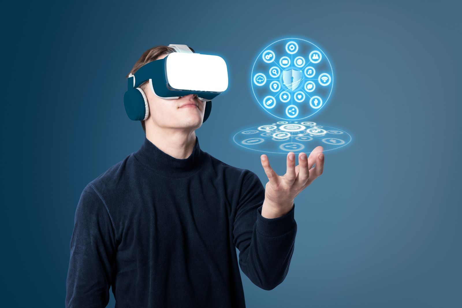 Connected smart technology representing IoT and artificial intelligence systems